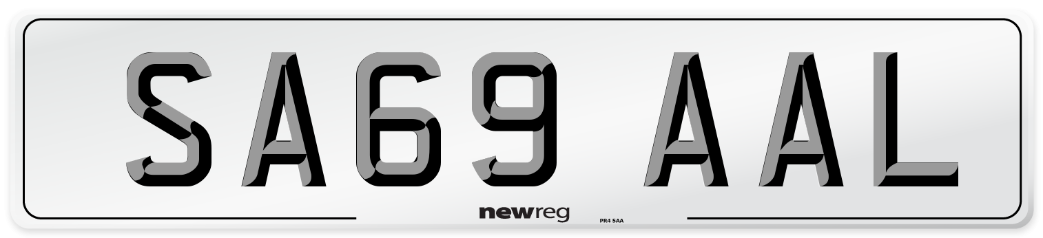 SA69 AAL Number Plate from New Reg